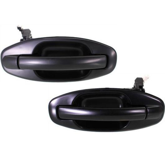 New door handle set of 2 left & right side rear outer exterior outside pair