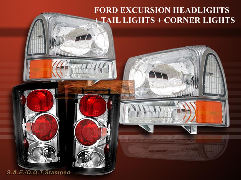 00 01 02 03 04 ford excursion corner set+ clear headlights + tail lights