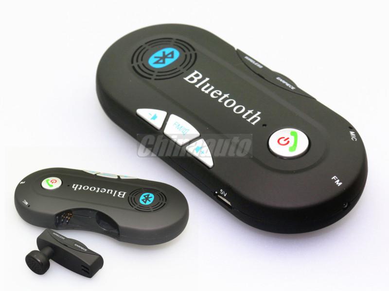 Dual standby handsfree car kit bluetooth + earphone for mobile phone iphone 5 4s