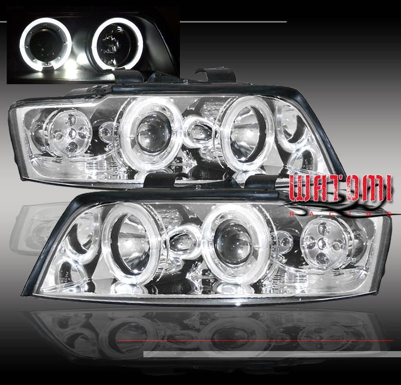 02-05 audi a4/s4 led halo projector headlights ch 03 04