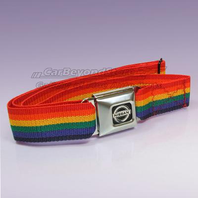 Nissan logo rainbow strap seat-belt buckle belt + free gift, licensed product