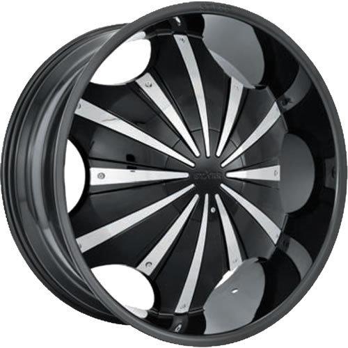 20x8.5 black starr slash wheels blank +15