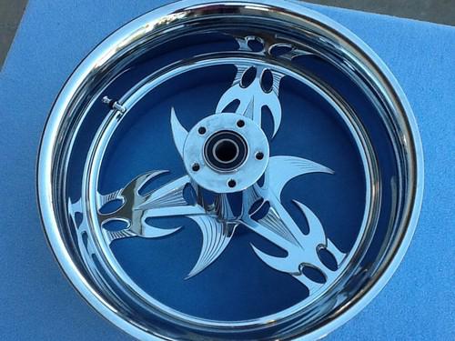 Harley billet wheel 18x8.5 chrome custom bikes rpm racing