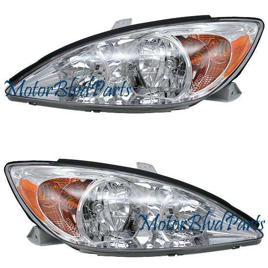 02-04 camry le/xle headlights headlamps right+left pair