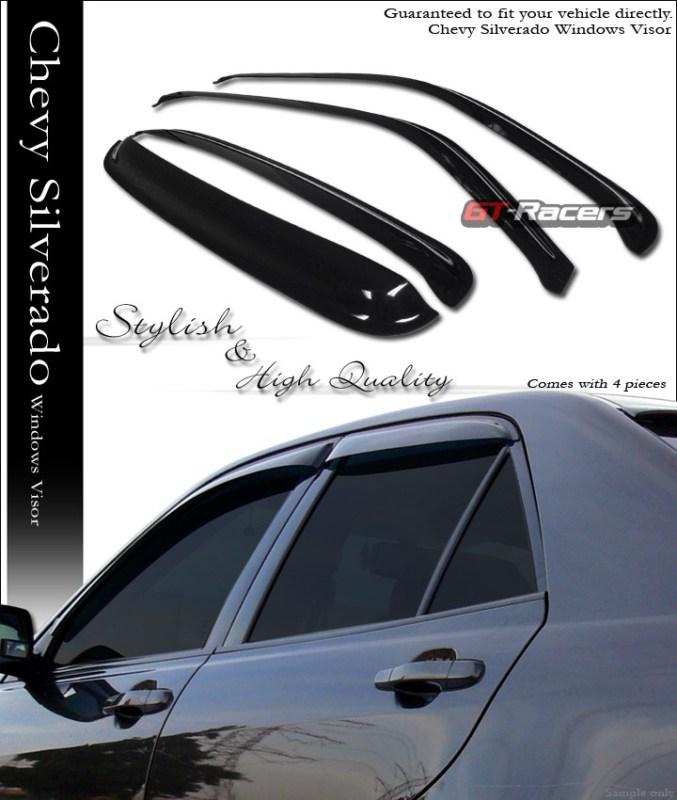 Sun/rain/wind guard shade deflector window visor 4p 2007-2011 sierra denali crew