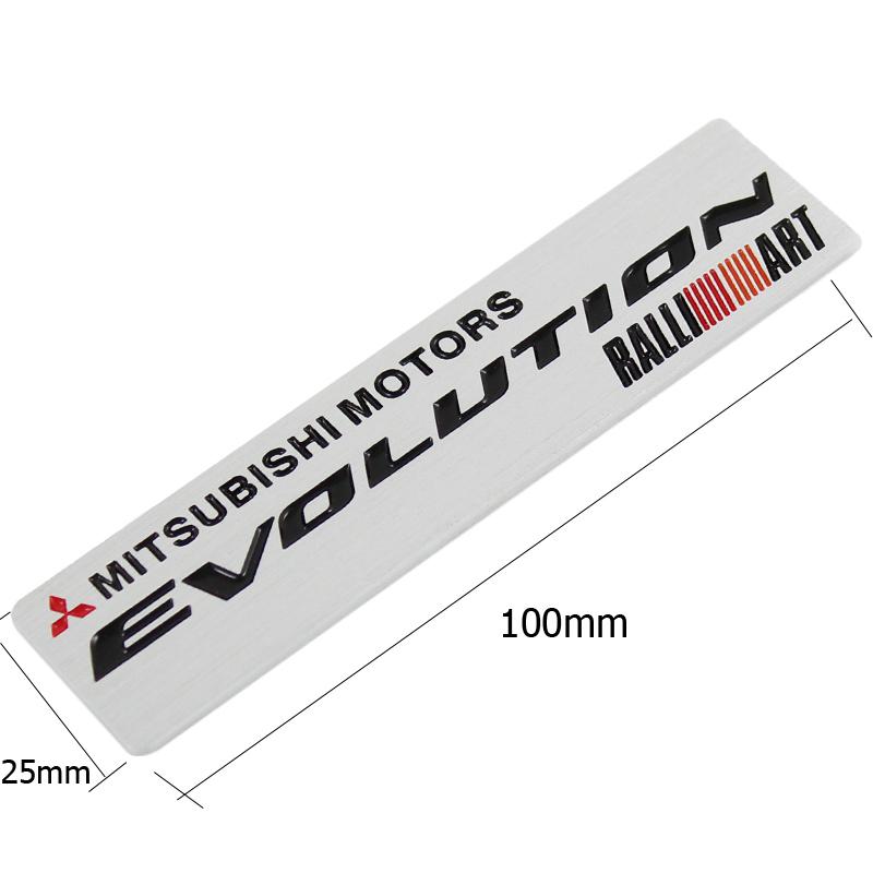 1x mitsubishi ralliart aluminum sticker vehicle logo badge symbol emblem