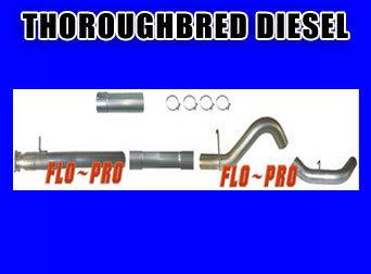  flo pro exhaust system 11-13 duramax lml 5'' cat-back no muffler #ss661