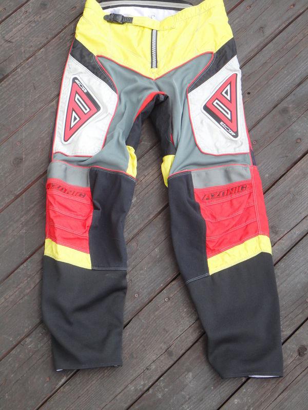 Azonic motocross pants size 34 red/yellow only worn few times.great for downhill