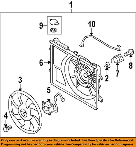 Kia oem 253501m000 cooling fan-fan shroud