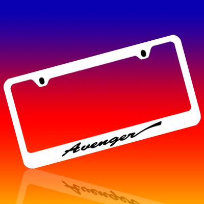 Dodge avenger engraved license plate frame tag *script*