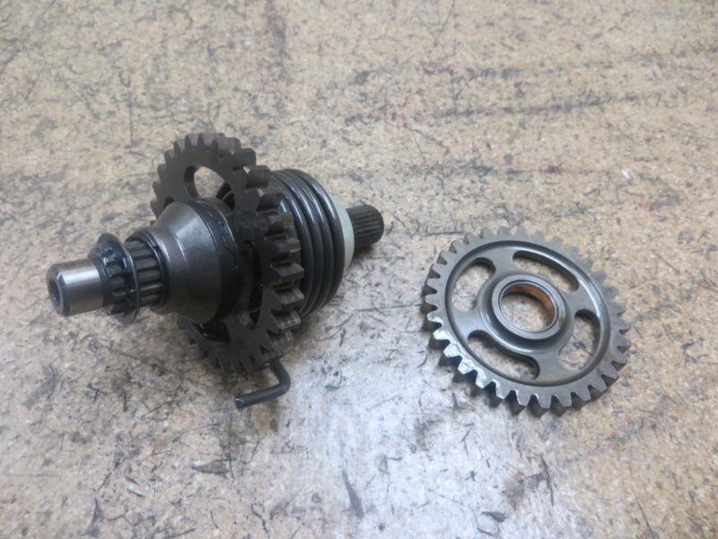 2001 01 kawasaki kx125 kx 125 kicker idler shaft gear gears spring