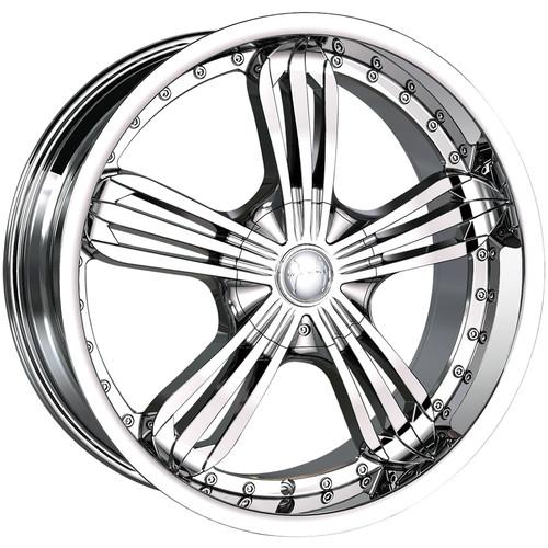 20x8.5 chrome mazzi sting wheels 5x112 5x115 +40 chevrolet venture malibu lumina