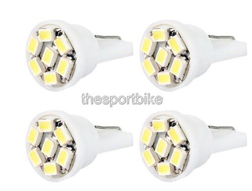 New 4pcs white led light 7 smd t10 168 194 147 555 159 558 904 921 bulbs lamp