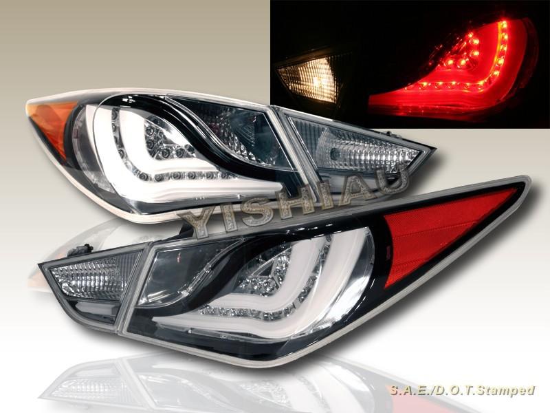 11 12 13 sonata 4 pcs brand new black l.e.d. tail lights rh lh rear brake lamps