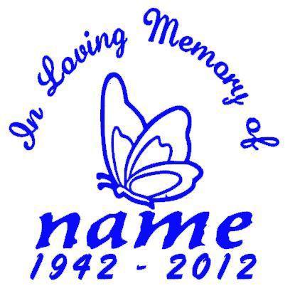 In memory of  window sticker decal pet or loved one 