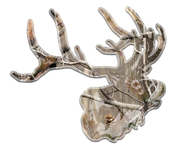 Elk decal 5"x4.3" camo buck caribou hunting hunter vinyl sticker (rh) zu1