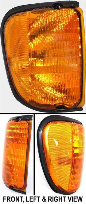 Amber lens new park light right hand e350 van e150 e250 e450 rh passenger side