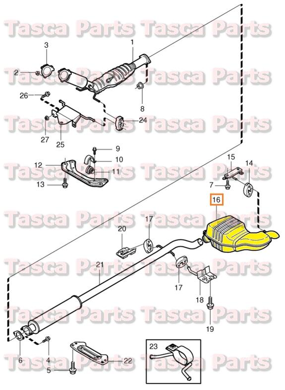 Brand new oem 2wd exhaust system silencer 2001-2009 volvo s60 #30672325