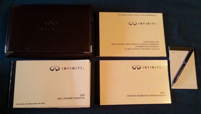 2001 infiniti qx4 owners manual set  with factory case oem