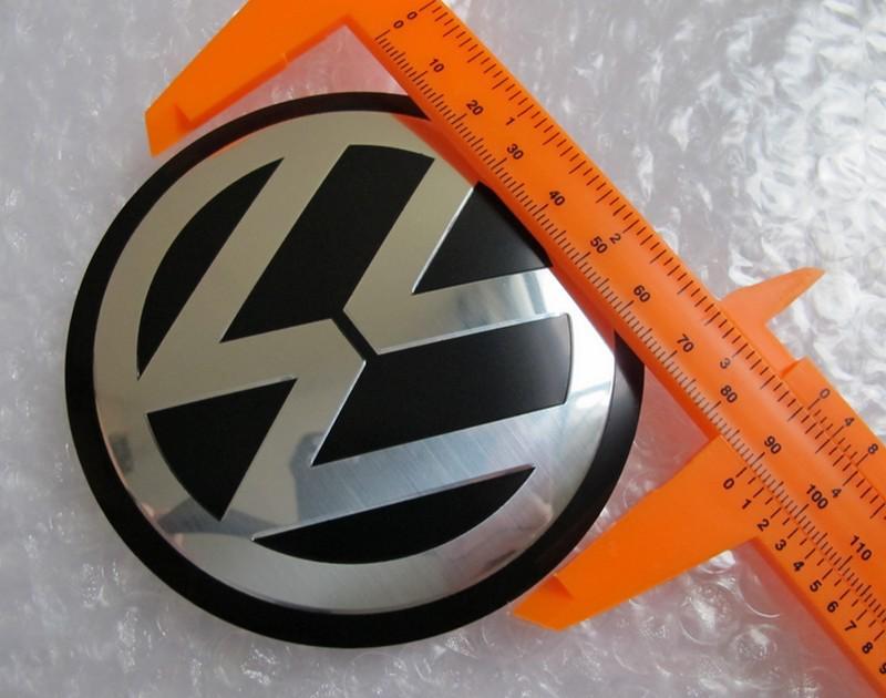 3d car wheel center hub caps curve badge emblem for vw volkswagen bk/chrome 90mm