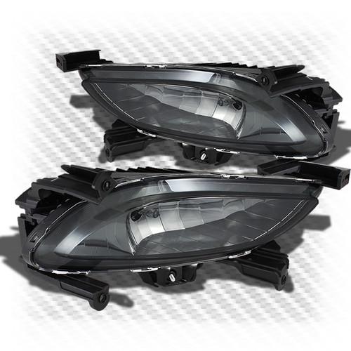 Fit 11-13 sonata smoked driving fog lights w/switch complete set replacement l+r