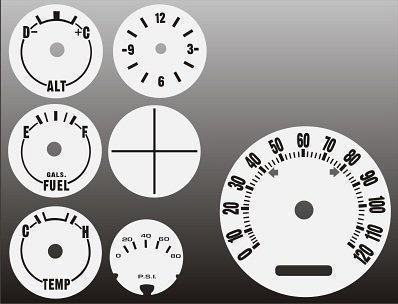 1970-1974 challenger cuda instrument cluster white face gauges non-rallye 70-74