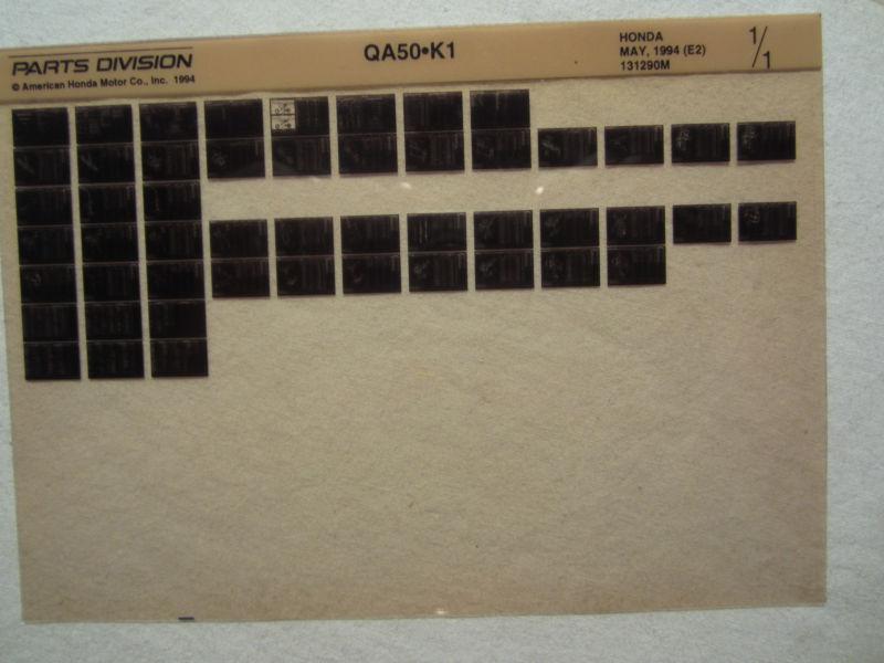 Honda qa50 k1 mini bike motorcycle microfiche part catalog qa 50 5/1994