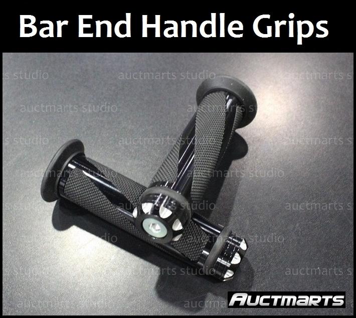 Universal motorcycle bar end handle grips 22mm 7/8'' black d