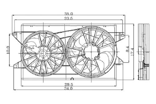 Replace fo3115111 - 99-03 ford windstar dual fan assembly car oe style part