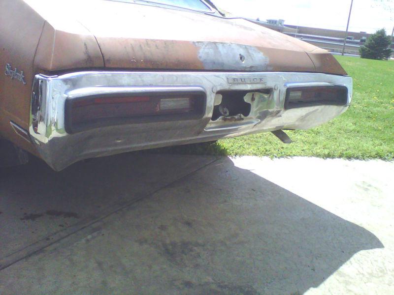 1972 buick skylark rear bumper with buick script oem lights 72 rare 