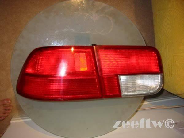 96-00 honda civic coupe tail light red-out vinyl