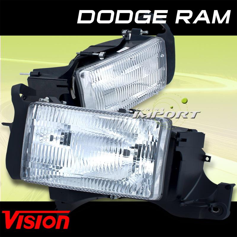 Vision dodge ram replacement pair headlights lh+rh w/o corner lamp