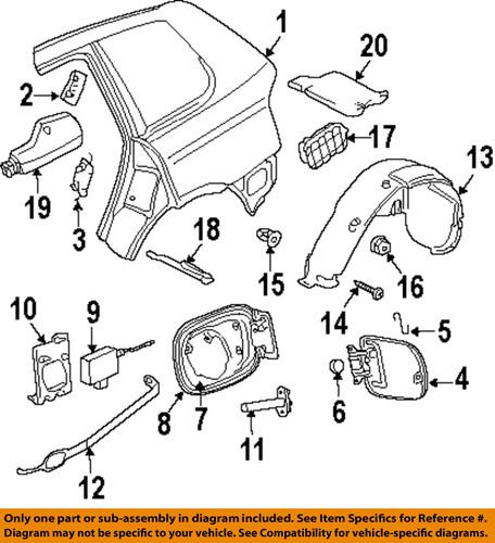 Volkswagen oem 1j0810773d quarter panel-actuator