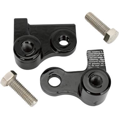 Burly black rear lowering blocks kit for harley fxd dyna glide 06-13