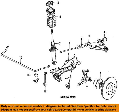 Mazda oem nc1034150 suspension stabilizer bar link kit/sway bar link