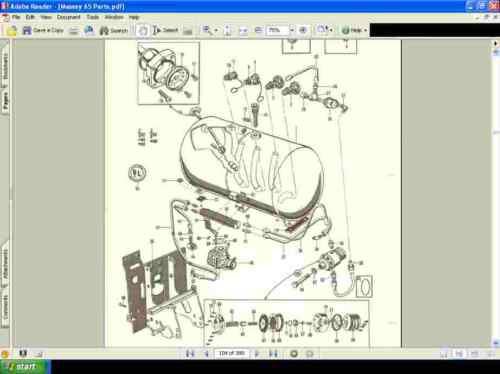 Massey ferguson mf 165 mf165 parts manual for diesel gas lp tractors 390 pgs!