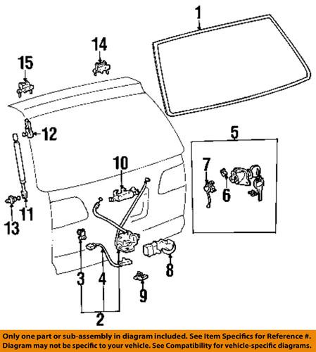 Toyota oem 6905545010 lift gate-cylinder & keys