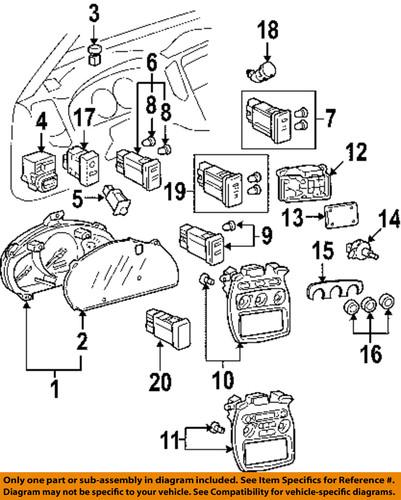 Toyota oem 5590448210 cluster & switches-heater control