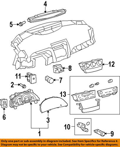 Toyota oem 5590006290 cluster & switches-temperature control