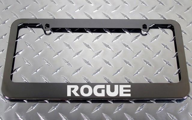 1 brand new nissan rogue gunmetal license plate frame +screw caps