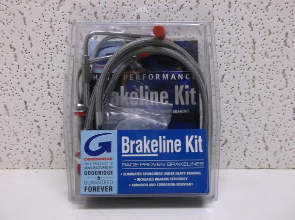 Goodridge tri-piece front brake line kit for 1985 harley davidson fxrt - new!!!