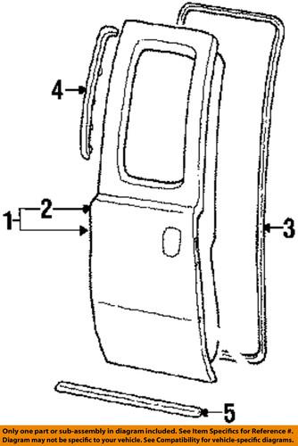 Ford oem 5c3z2625324aa rear door-weather strip on body