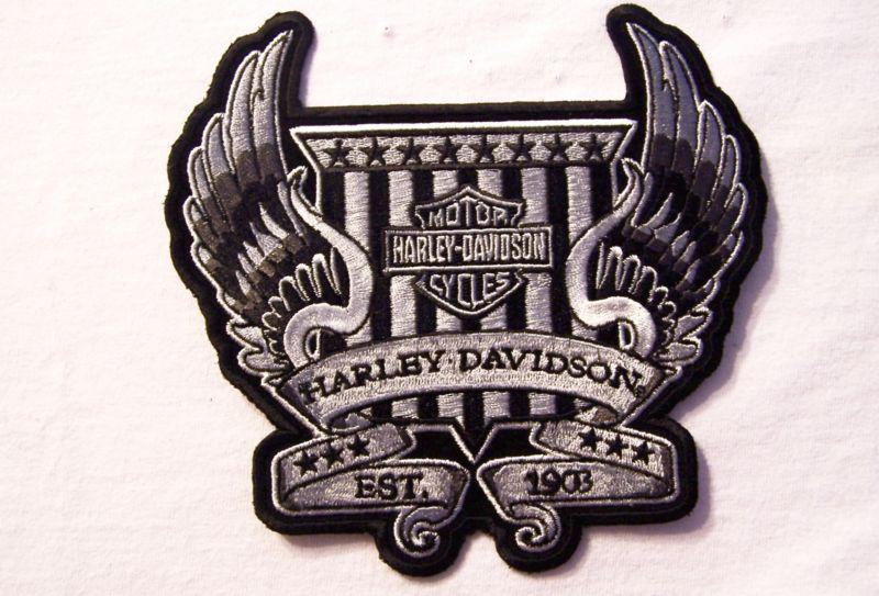 #1263 md harley motorcycle vest patch winged crest em1151543
