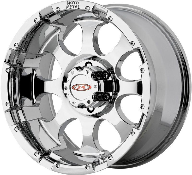 17" chrome moto metal 955 wheels rims gmc sierra silverado tahoe yukon avalanche