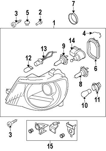 Volkswagen 1q0941006d genuine oem factory original composite assy