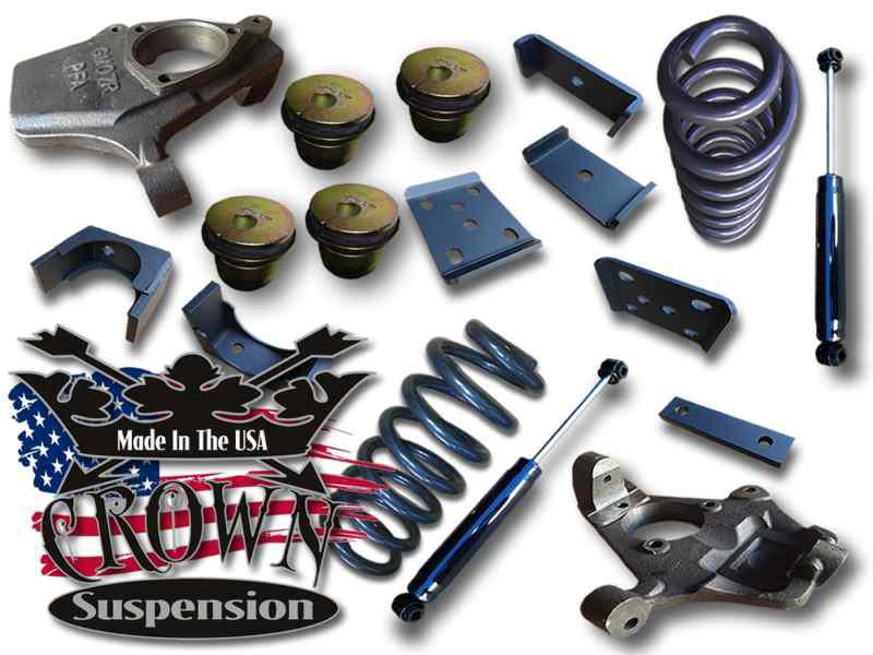 2007-2014 silverado sierra 1500 5/7 lowering drop kit spindles springs flip v6