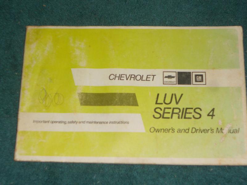 1975 chevrolet luv truck owner's manual  / original series 4 / guide book!!!