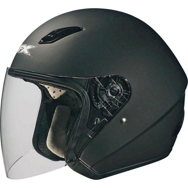 Flat black m afx fx-43 open face helmet