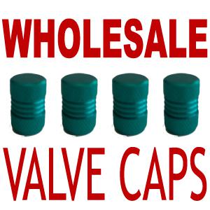  4  aluminum (premium) valve stem caps ( green )^