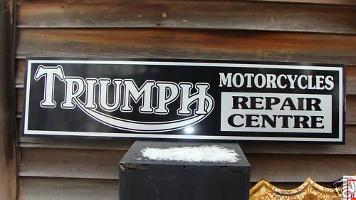 1950's-60's triumph motorcycle dealer/service sign